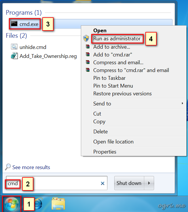ogri.me | Check integrity of system files in Windows 7 steps 1-4 ogri.me | Check integrity of system files in Windows 7 steps 1-4