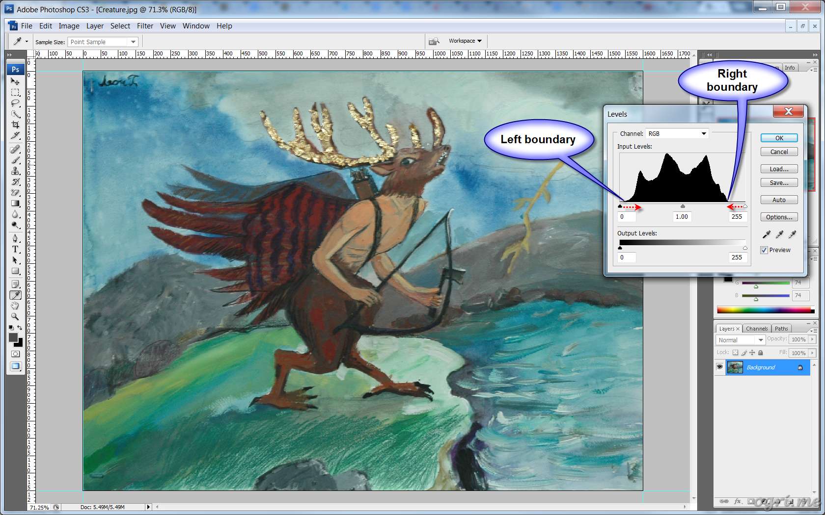ogri.me | Photoshop: Processing photos of paintings for online gallery #11