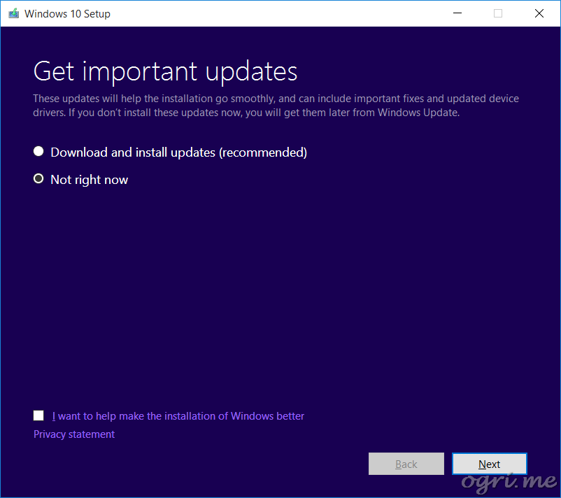 repair install win10 01 get important updates