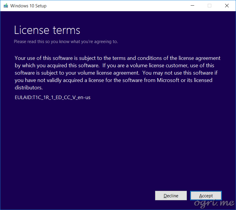 repair install win10 03 license terms