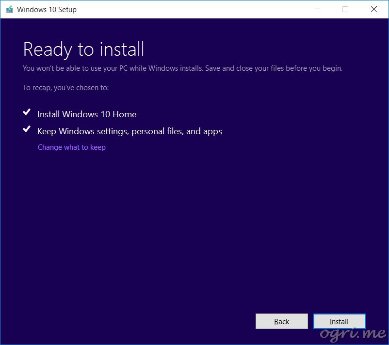 repair install win10 04 ready to install